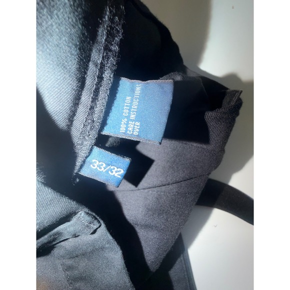 Polo Ralph Lauren Prospect Pant Mens 33x32 Black Cotton Chino Flat Front Trouser - Picture 9 of 9